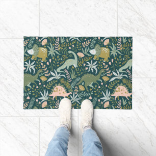 Green Dinosaur Pattern Deurmat