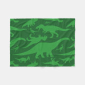 Green Dinosaur Pattern Fleece Deken (Voorkant (Horizontaal))