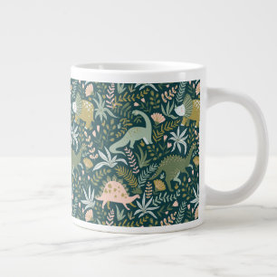 Green Dinosaur Pattern Grote Koffiekop