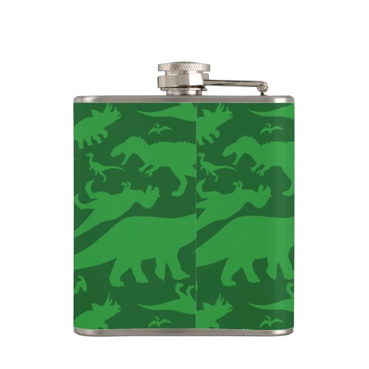Green Dinosaur Pattern Heupfles (Achterkant)