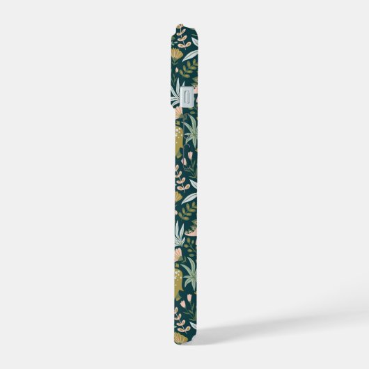 Green Dinosaur Pattern iPhone 15 Case (Linkerkant)