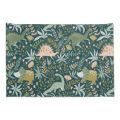 Green Dinosaur Pattern Kussensloop (Achterkant-Rechts)