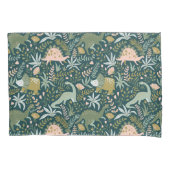Green Dinosaur Pattern Kussensloop (Voorkant-Links)