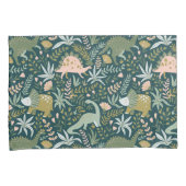 Green Dinosaur Pattern Kussensloop (Voorkant-Rechts)