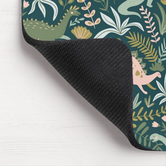 Green Dinosaur Pattern Muismat (Hoek)