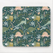 Green Dinosaur Pattern Muismat (Voorkant)