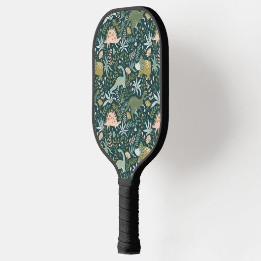 Green Dinosaur Pattern Pickleball Paddle (Links)