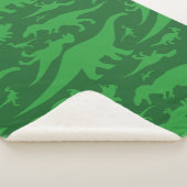 Green Dinosaur Pattern Sherpa Deken (3/4)