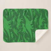 Green Dinosaur Pattern Sherpa Deken (Voorkant (horizontaal))