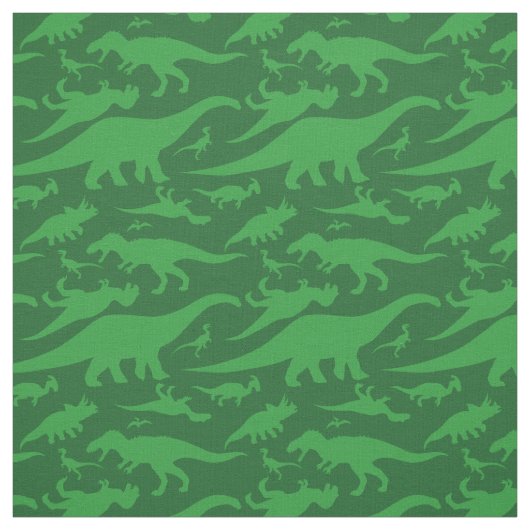 Green Dinosaur Pattern Stof (Swatch)