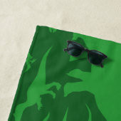 Green Dinosaur Pattern Strandlaken (In situ)