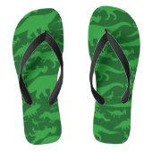 Green Dinosaur Pattern Teenslippers (Voetbed)