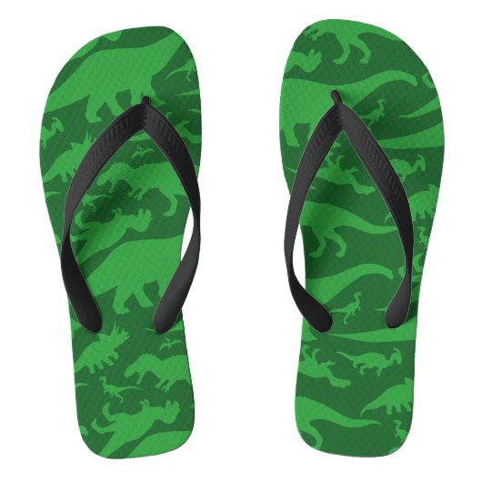 Green Dinosaur Pattern Teenslippers (Voetbed)