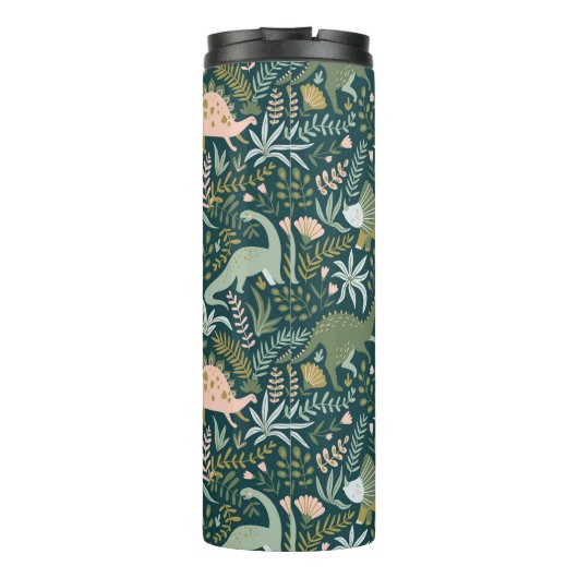 Green Dinosaur Pattern Thermosbeker (Achterkant)