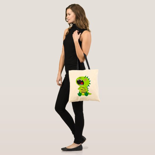 Green Dinosaur RAWR Tote Bag (Voorkant (model))