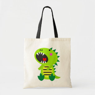 Green Dinosaur RAWR Tote Bag