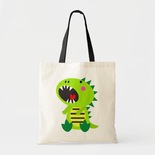Green Dinosaur RAWR Tote Bag (Voorkant)
