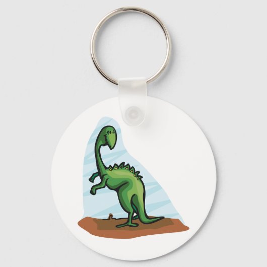 Green Dinosaur Sleutelhanger (Achterkant)