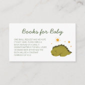Green Dinosaur Stars Books for Baby Request Informatiekaartje (Voorkant)