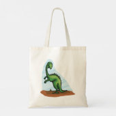 Green Dinosaur Tote Bag (Achterkant)