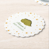 Green Dinosaur Twinkle Star Baby shower Party Kartonnen Onderzetters (Gekanteld)