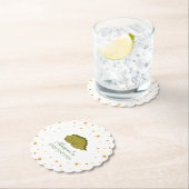 Green Dinosaur Twinkle Star Baby shower Party Kartonnen Onderzetters (Insitu)