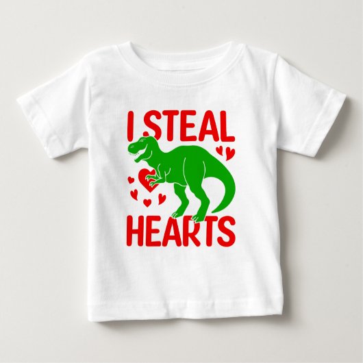 Green Dinosaur Valentijn I Steal Hearts (Voorkant)