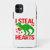 Green Dinosaur Valentijn I Steal Hearts Case-Mate iPhone Case (Achterkant)