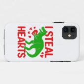 Green Dinosaur Valentijn I Steal Hearts Case-Mate iPhone Case (Achterkant (horizontaal))