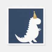 Green Dinosaur verjaardagscentrum Boy baby shower  Servet (Voorkant)