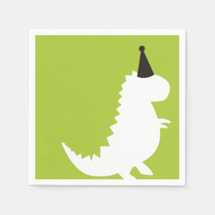 Green Dinosaur verjaardagsthema Boy baby shower Servet