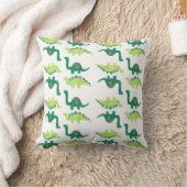 Green Dinosaurs Pillow Kussen (Deken)