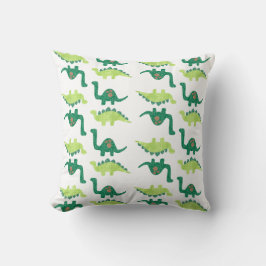 Green Dinosaurs Pillow Kussen