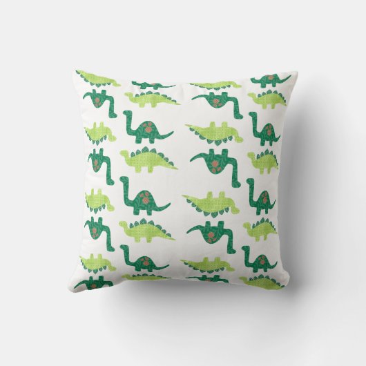Green Dinosaurs Pillow Kussen (Achterkant)