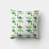 Green Dinosaurs Pillow Kussen (Voorkant)