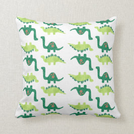 Green Dinosaurs Pillow Kussen