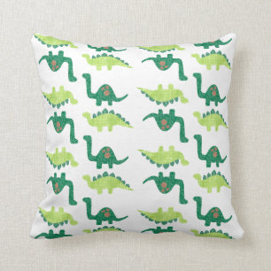 Green Dinosaurs Pillow Kussen
