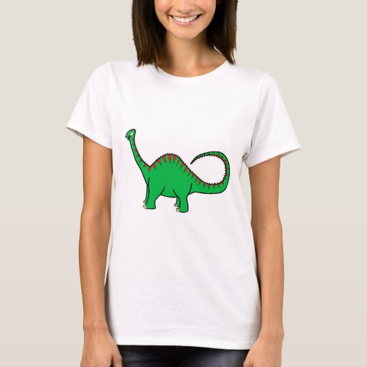 Green Diplodocus T-shirt (Voorkant)
