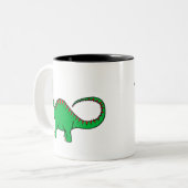 Green Diplodocus Tweekleurige Koffiemok (Voorkant links)