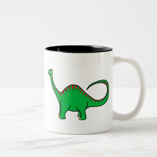 Green Diplodocus Tweekleurige Koffiemok (Rechts)