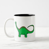 Green Diplodocus Tweekleurige Koffiemok (Links)