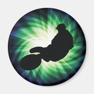 Green Dirt Bike Magneet