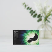 Green Dirt Bike Visitekaartje (Staand voorkant)