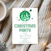 Green Disco Ball juicht kerstfeest toe Kaart