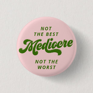 Green Disco Lettering Mediocre Ronde Button 3,2 Cm