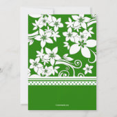 Green Distinction Photo Birthday Invitation Kaart (Achterkant)