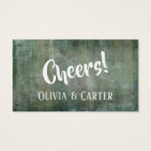 Green Distressed Wood Rustic  Drink Tickets Visitekaartjes (Achterkant)