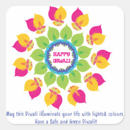 Green Diwali Stickers