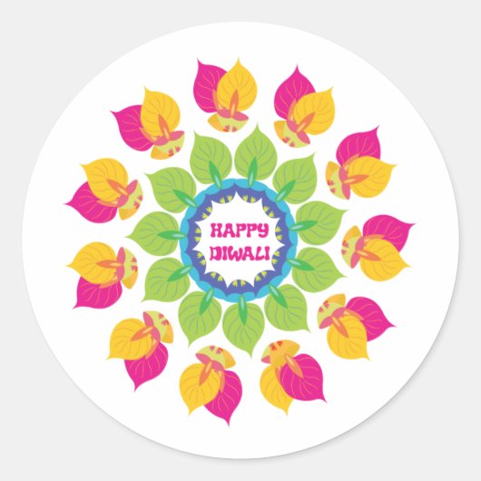 Green Diwali Stickers (Voorkant)