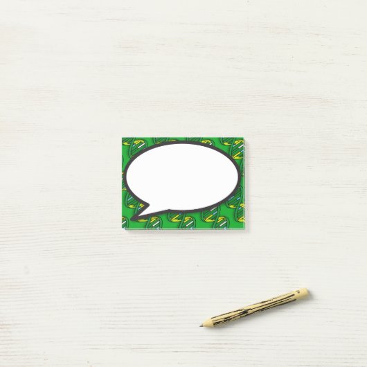 Green DNA Speech Bubble Medical Science Post-it® Notes (Op bureau)